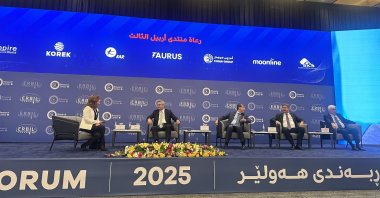 Turkish officials are seen during a session at the Erbil Forum in northern Iraq&#039;s Kurdistan Regional Government (KRG), Irbil, Iraq, Feb.28, 2025 (Photo by Dilara Aslan)