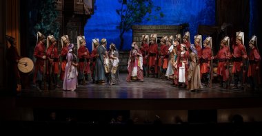 The &quot;Çelebi&quot; opera is performed at the Opera Stage in Ankara, Türkiye, April 19, 2025. (AA Photo)