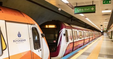  Interior of Acibadem underground station on the M4 line of the Istanbul Metro, Istanbul, Türkiye, Sept. 23, 2024. (AA Photo) 