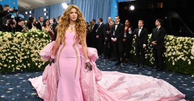 Colombian singer Shakira arrives for the 2025 Met Gala at the Metropolitan Museum of Art, New York, U.S., May 5, 2025, May 5, 2025. (AFP Photo)