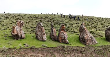 The unique rock structures called "Nemrut&#039;s Camels," Bitlis, southeastern Türkiye, May 5, 2025. (IHA Photo)