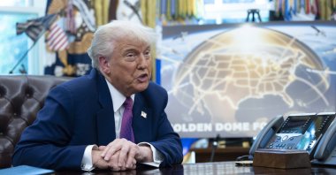 U.S. President Donald Trump announces he has selected the path forward for his ambitious Golden Dome missile defense shield, Washington, U.S., May 20, 2025. (EPA Photo)