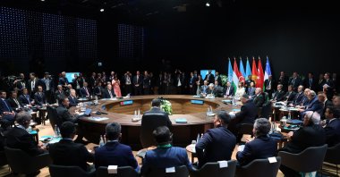 President Recep Tayyip Erdoğan attends the Organization of Turkic States (OTS) summit, Budapest, Hungary, May 21, 2025. (IHA Photo)