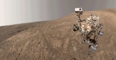 This image provided by NASA shows Perseverance taking a selfie on May 10, 2025. (AP Photo)