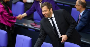 German Vice Chancellor and Finance Minister Lars Klingbeil arrives for a plenum session of the Bundestag, Berlin, Germany, May 14, 2025. (Reuters Photo)