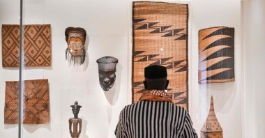 Art is displayed at the reopening press preview of three distinct new gallery suites for the Arts of Africa, the Ancient Americas and Oceania in the Michael C. Rockefeller Wing at The Met Museum, New York City, U.S., May 28, 2025. (AFP Photo)