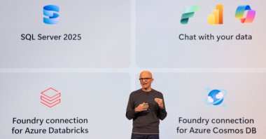 Microsoft Chairperson and Chief Executive Officer Satya Nadella speaks during the Microsoft Build conference opening keynote in Seattle, Washington, U.S., May 19, 2025. (AFP Photo)