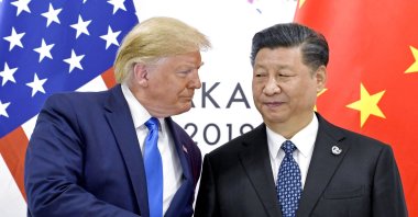 President Donald Trump (L) shakes hands with China&#039;s President Xi Jinping during a meeting on the sidelines of the G-20 summit in Osaka, Japan, June 29, 2019. (AP Photo)