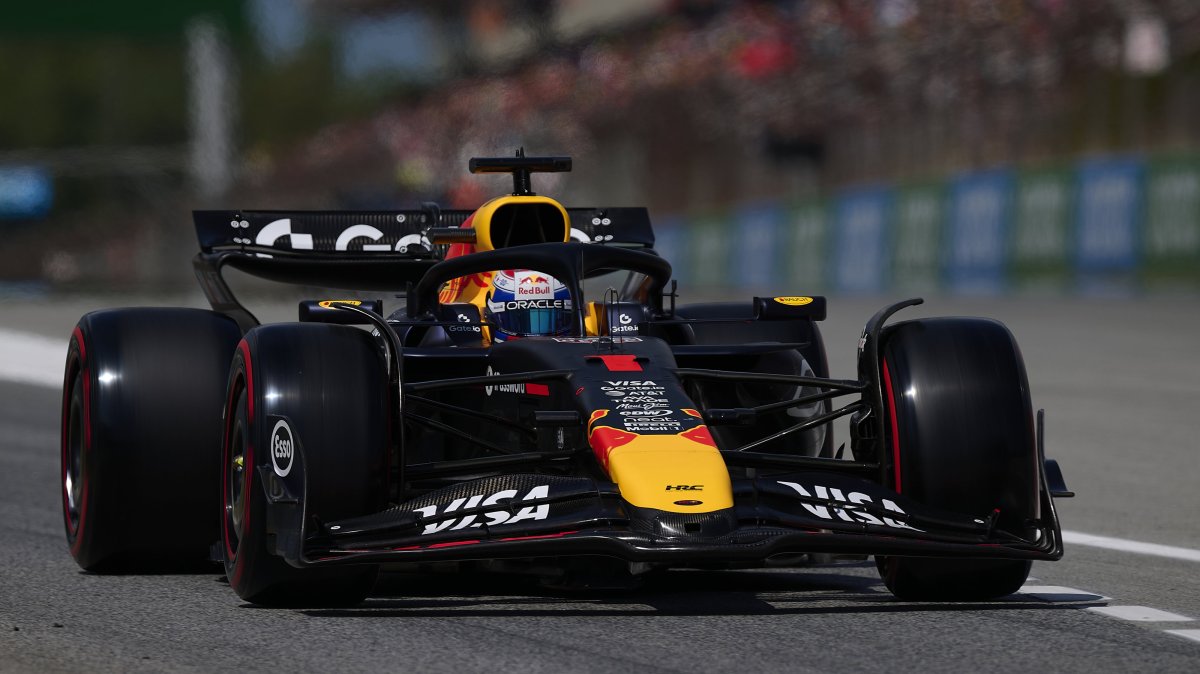 Red Bull&#039;s Dutch driver Max Verstappen competes during the Spanish Formula One Grand Prix at the Circuit de Catalunya in Montmelo, Barcelona, Spain, June 1, 2025. (AA Photo)