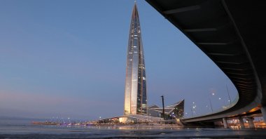 A view shows the Lakhta Centre business tower, which is the headquarters of Russia&#039;s largest gas producer, Gazprom, Saint Petersburg, Russia, March 7, 2025. (Reuters Photo)