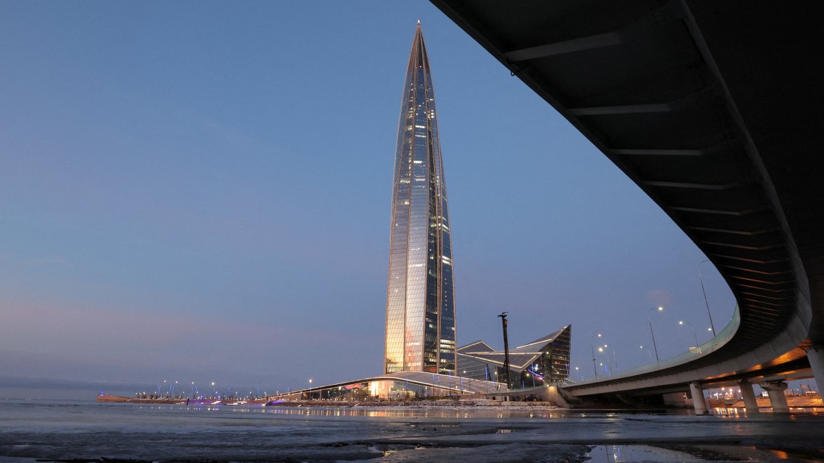 A view shows the Lakhta Centre business tower, which is the headquarters of Russia&#039;s largest gas producer, Gazprom, Saint Petersburg, Russia, March 7, 2025. (Reuters Photo)