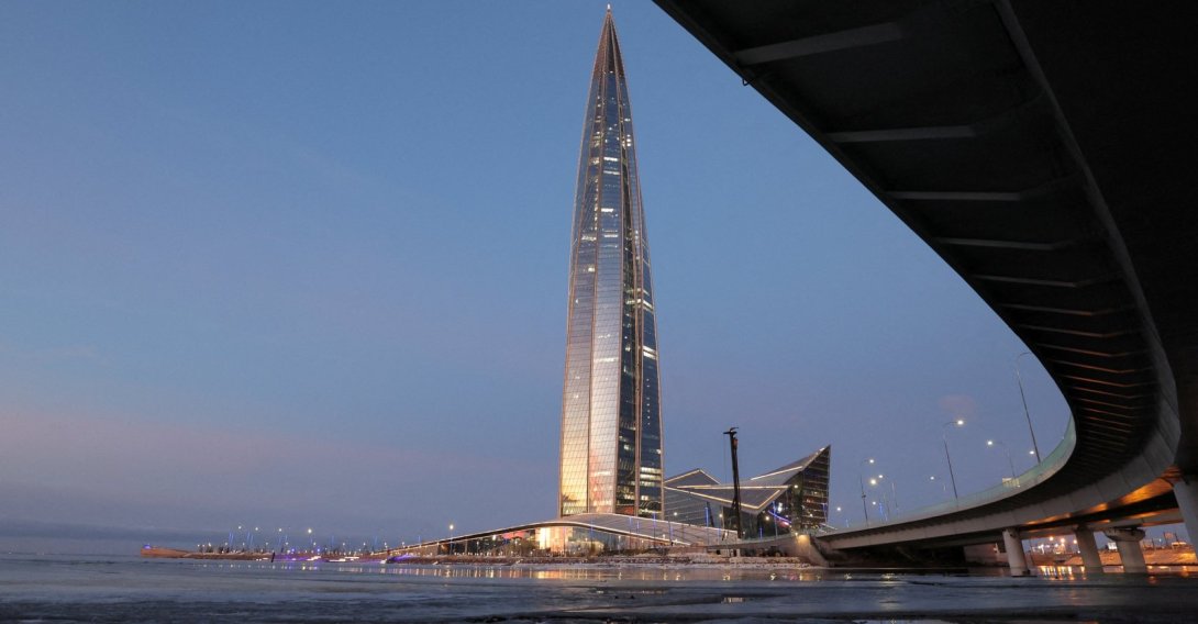 A view shows the Lakhta Centre business tower, which is the headquarters of Russia&#039;s largest gas producer, Gazprom, Saint Petersburg, Russia, March 7, 2025. (Reuters Photo)