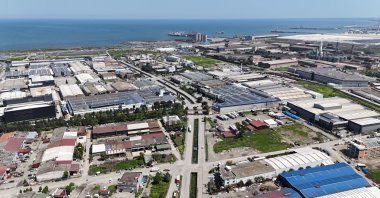 An aerial view of an organized industrial zone (OSB), northern Samsun province, Türkiye, May 9, 2025. (IHA Photo)