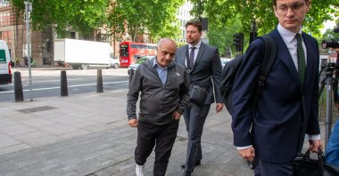 Hamit Coşkun arrives at  Westminster Magistrates&#039; Court to stand trial for burning a Quran outside the Turkish Embassy in London, May 28, 2025. (ZUMA Press Wire via Reuters)