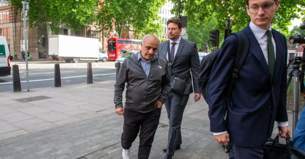 Hamit Coşkun arrives at  Westminster Magistrates&#039; Court to stand trial for burning a Quran outside the Turkish Embassy in London, May 28, 2025. (ZUMA Press Wire via Reuters)
